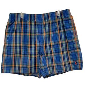 Polo Sport Ralph Lauren Swim Shorts Trunks Men’s XL Lined Plaid Blue Mul…